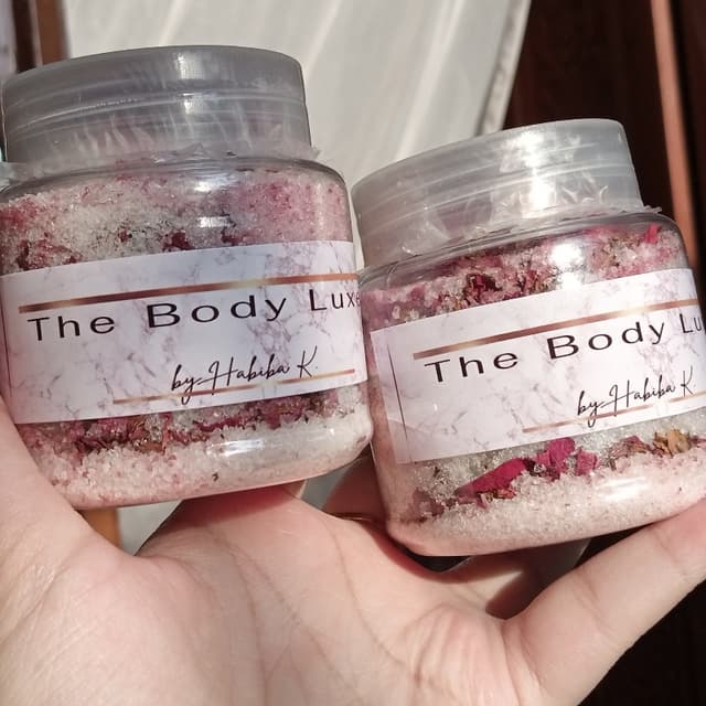 Rose Love Bath Salt Jar Infused With EOs