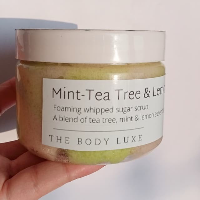 Mint-Tea Tree & Lemon Moisturizing Body Scrub- Large Size