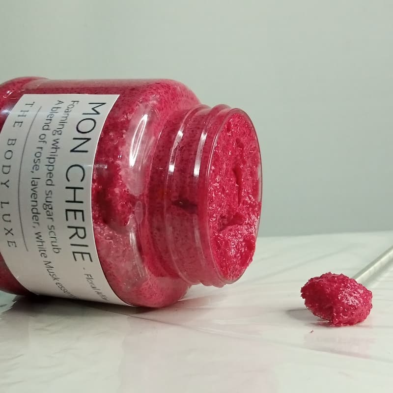 Mon Cherie - Floral affair body scrub Regular Size.