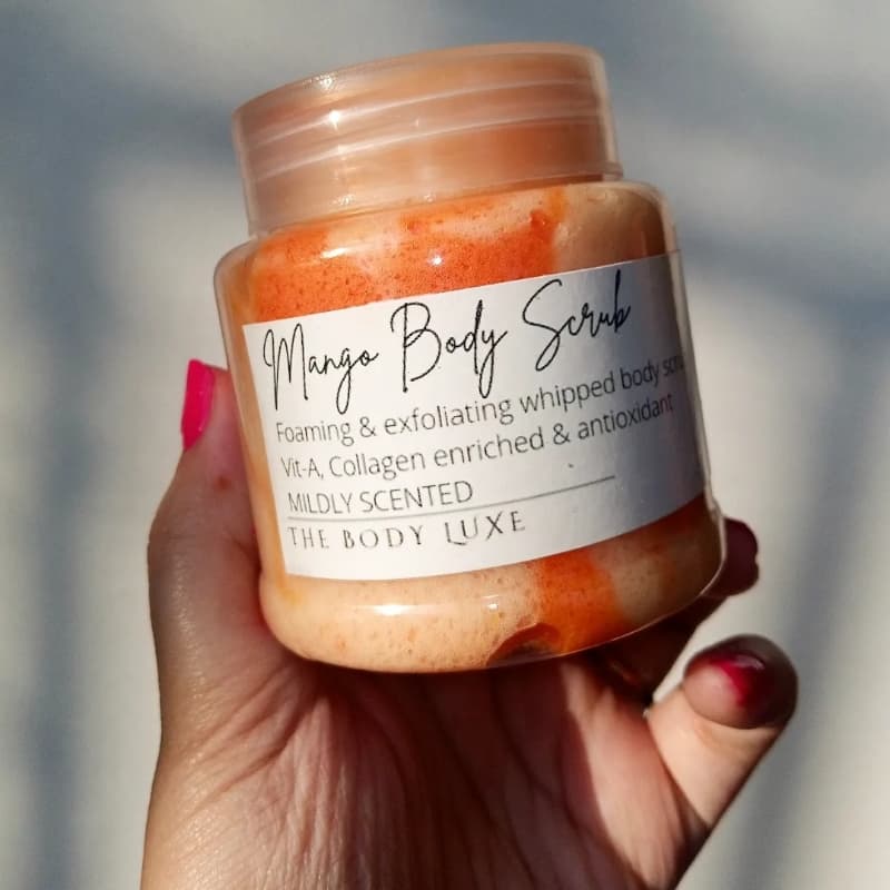 Mango Body Scrub - Foaming, Exfoliating & Moisturizing.