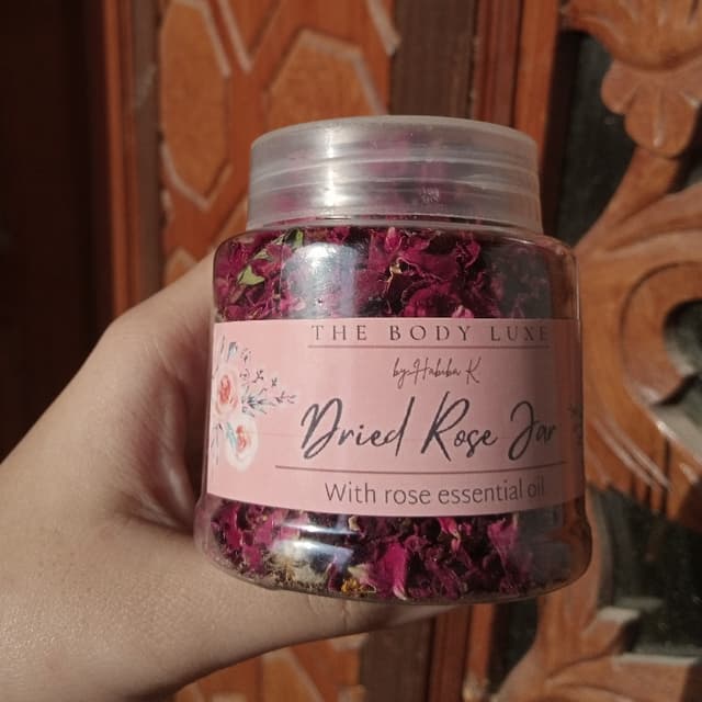 Naturally Dried Rose Jar for aromatic bath