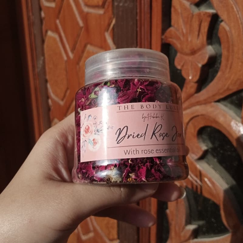 Naturally Dried Rose Jar for aromatic bath