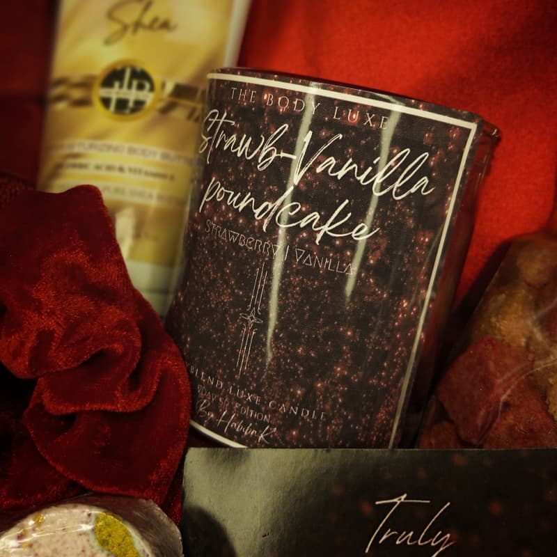 Valentines day special bath & body care box for her in red