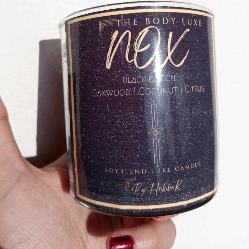 NOX - black edition. scented candle jar