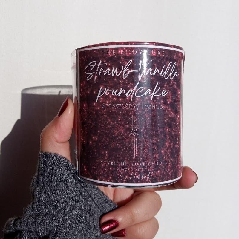 Strawb-Vanilla PoundCake - Scented candle jar