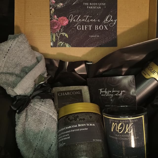 Black themed gift box for him