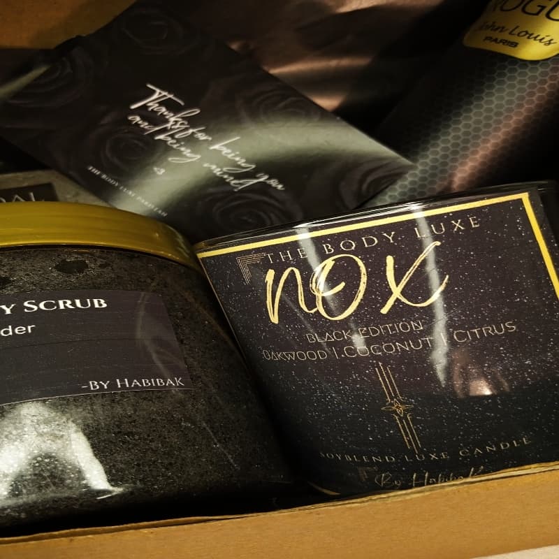 Black themed gift box for him
