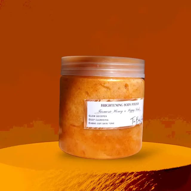 Brightening Body Polish -Turmeric, Honey & Poppy Seeds JUMBO SIZE